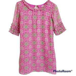 Lilly Pulitzer Dasha Silk Blend Pink Floral Dress
